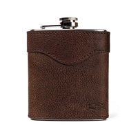 Monogrammed Leather Flask
