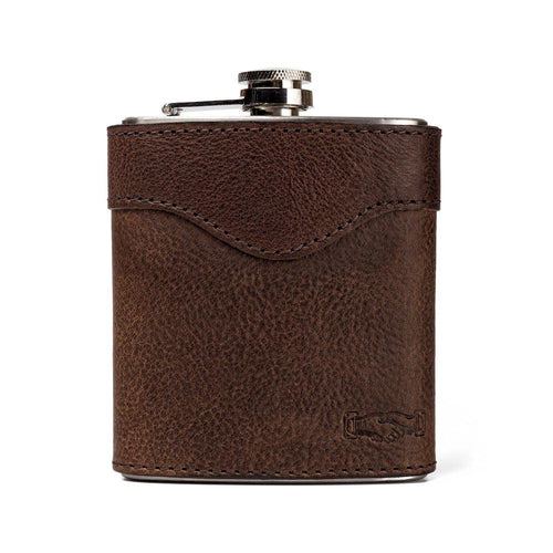 Monogrammed Leather Flask