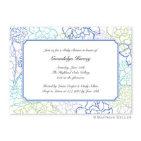 Chelsea Floral Blue Flat Notecard