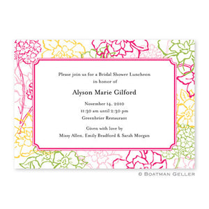 Chelsea Floral Pink Flat Notecard