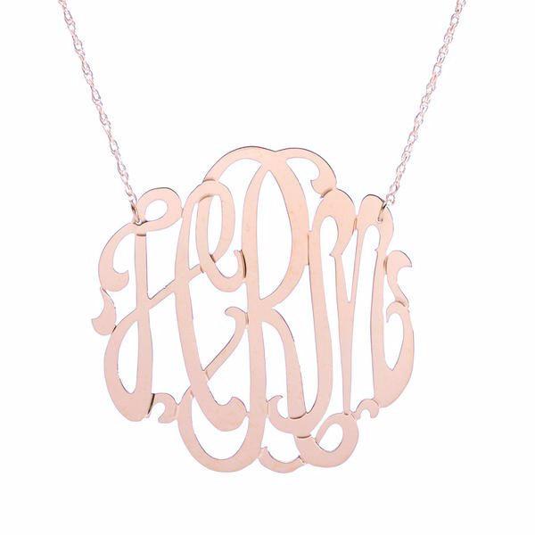 Monogram necklaces deals