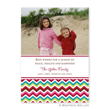 Chevron Holiday Photocard