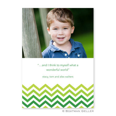 Chevron Ombre Green Photocard