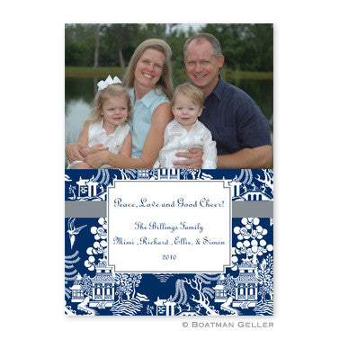 Chinoiserie Navy Photocard