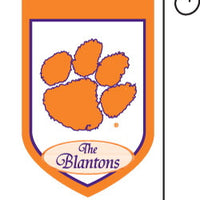 Monogrammed Clemson Garden Flag