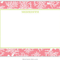 Coral Repeat Melon Flat Notecard