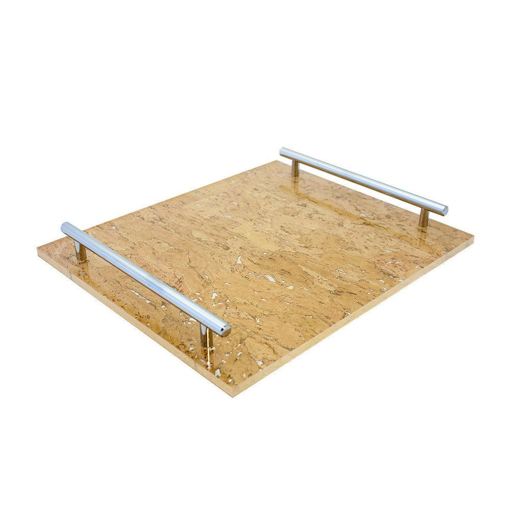 Cork Silver Leaf Tray