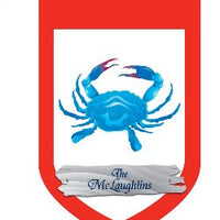 Monogrammed Blue Crab House Flag