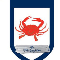 Monogrammed Red Crab House Flag