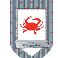 Monogrammed Polka Dot Crab House Flag