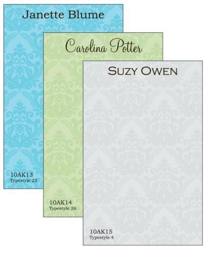 Personalized Damask Notepad Collection