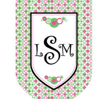 Monogrammed Pastel Dots House Flag