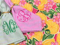 Monogrammed Seersucker Napkin
