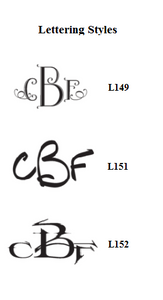 Wheaton Monogram Raised Ink Flat Apex Card