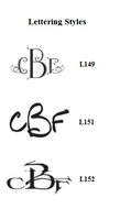 Wheaton Monogram  - Raised Ink Folded Notes
