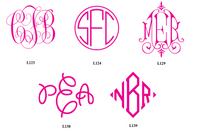 Henley Monogram Portrait Raised Ink Gift Enclosure Card
