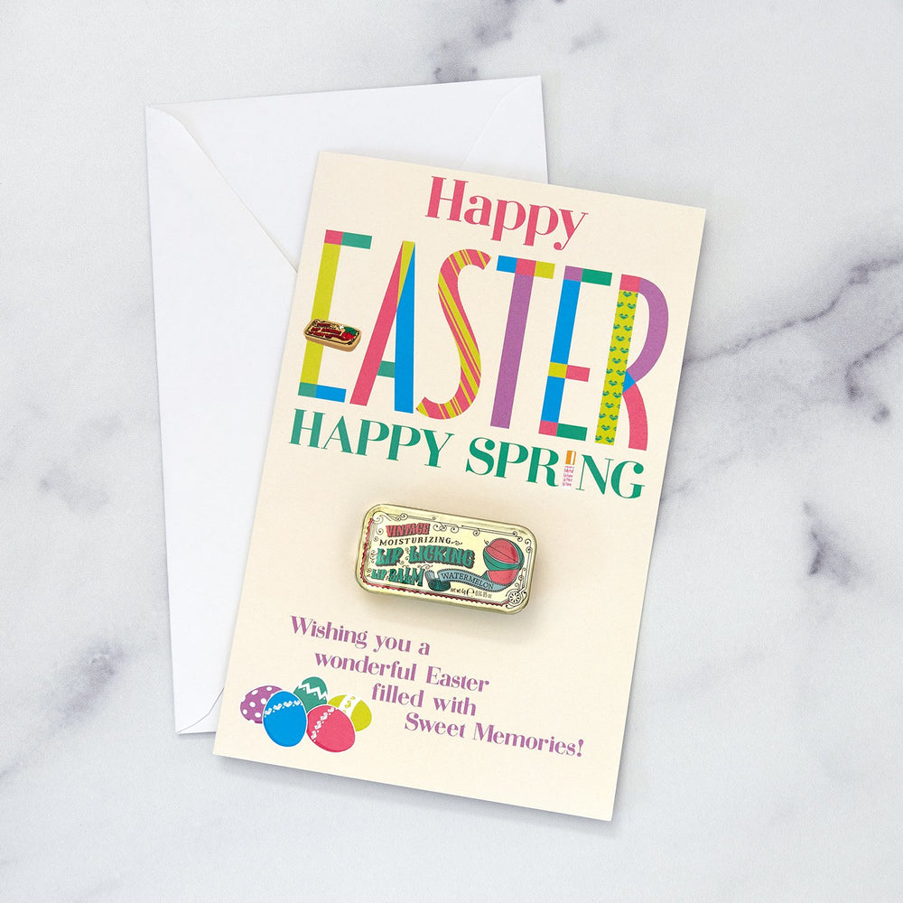 Happy Easter Card with Strawberry Lip Balm