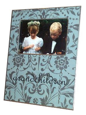 Aqua & Silver Damask Frame