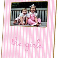 Pink Stripe Picture Frame
