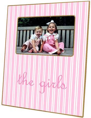 Pink Stripe Picture Frame