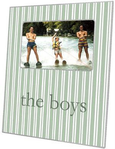 Sage Stripe Picture Frame