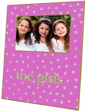 Fuchsia & Lime Dots Picture Frame