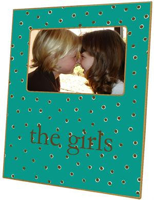 Turquoise & Brown Dots Picture Frame