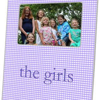 Lavender Gingham Picture Frame