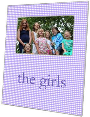 Lavender Gingham Picture Frame