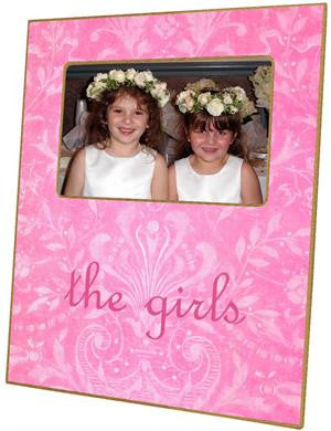 Pink Damask Picture Frame