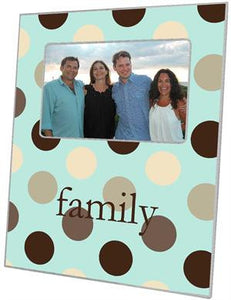 Giant Brown & Blue Dots Picture Frame