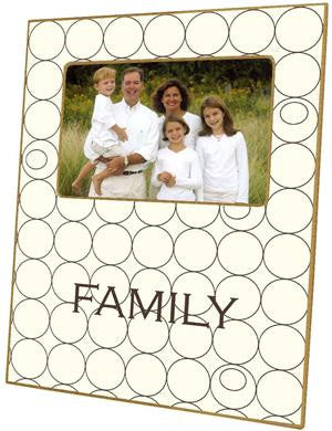 Creme & Brown Circles Picture Frame