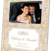 Beige Damask with Inset Picture Frame