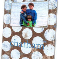 Distressed Blue Dots Picture Frame