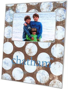 Distressed Blue Dots Picture Frame