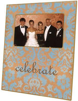 Copper & Blue Damask Picture Frame
