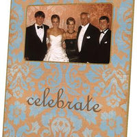 Copper & Blue Damask Picture Frame