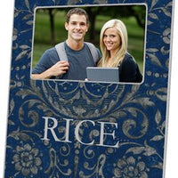 Navy Damask Picture Frame