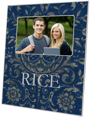 Navy Damask Picture Frame