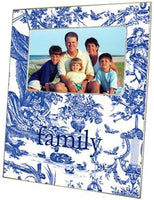 Toile Royal Blue Picture Frame
