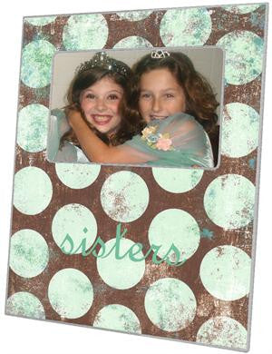 Distressed Seafoam Dots Picture Frame