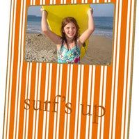 Orange & White Stripe Picture Frame