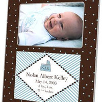 Brown & Blue Dots Picture Frame