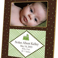 Brown & Green Dots Picture Frame