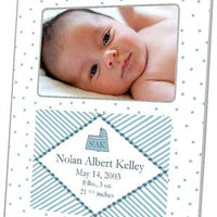 White & Blue Dots Picture Frame