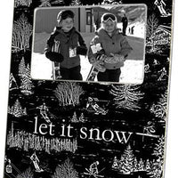 Ski Toile Black Picture Frame