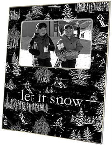 Ski Toile Black Picture Frame