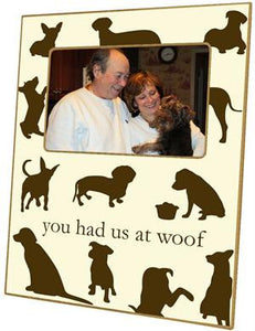 Dog Silhouettes Brown Picture Frame