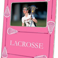 Lacrosse Sticks on Pink Picture Frame