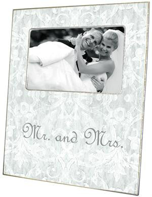 Silver Antique Damask Picture Frame